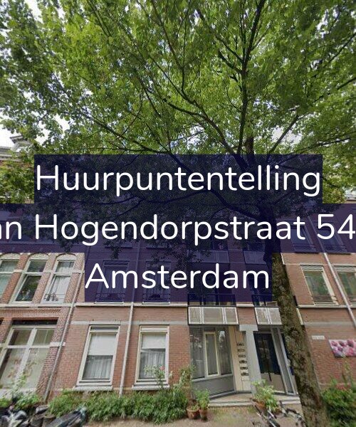 Foto gevel Huurpuntentelling voor Van Hogendorpstraat 54-B, Amsterdam