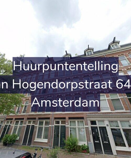 Foto gevel Huurpuntentelling voor Van Hogendorpstraat 64-A, Amsterdam