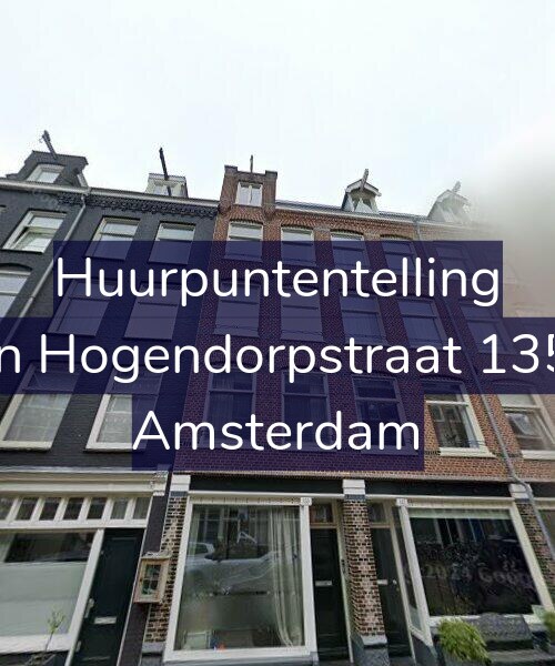 Foto gevel Huurpuntentelling voor Van Hogendorpstraat 135-3, Amsterdam