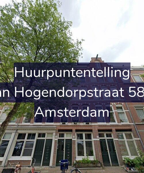 Foto gevel Huurpuntentelling voor Van Hogendorpstraat 58-1, Amsterdam