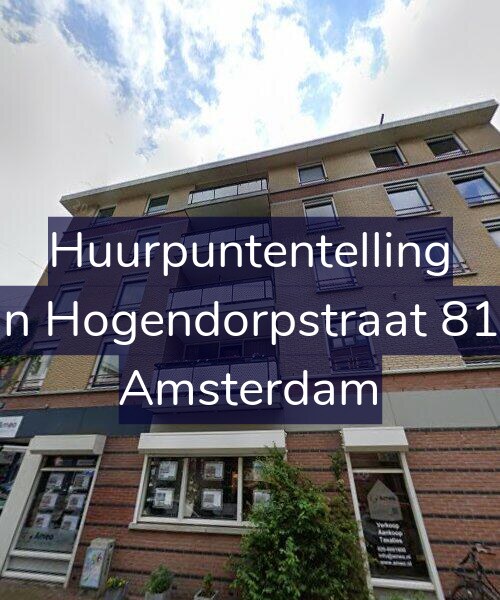 Foto gevel Huurpuntentelling voor Van Hogendorpstraat 81-D, Amsterdam