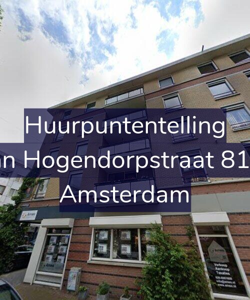Foto gevel Huurpuntentelling voor Van Hogendorpstraat 81-A, Amsterdam