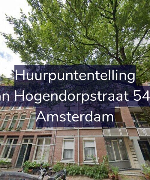 Foto gevel Huurpuntentelling voor Van Hogendorpstraat 54-C, Amsterdam