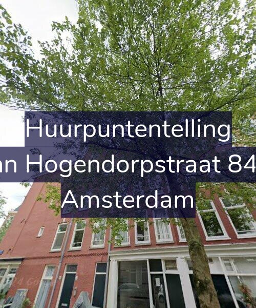 Foto gevel Huurpuntentelling voor Van Hogendorpstraat 84-3, Amsterdam