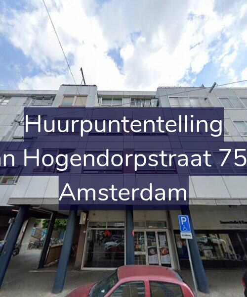 Foto gevel Huurpuntentelling voor Van Hogendorpstraat 75-A, Amsterdam