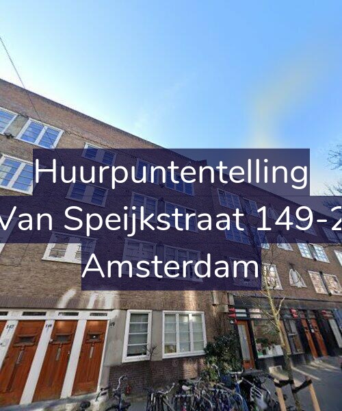 Foto gevel Huurpuntentelling voor Van Speijkstraat 149-2, Amsterdam