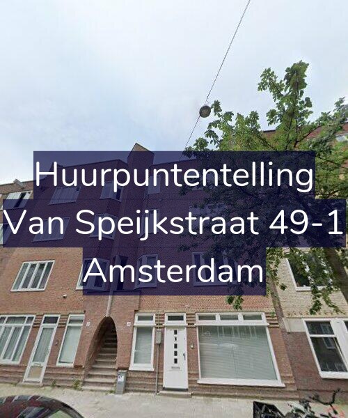 Foto gevel Huurpuntentelling voor Van Speijkstraat 49-1, Amsterdam