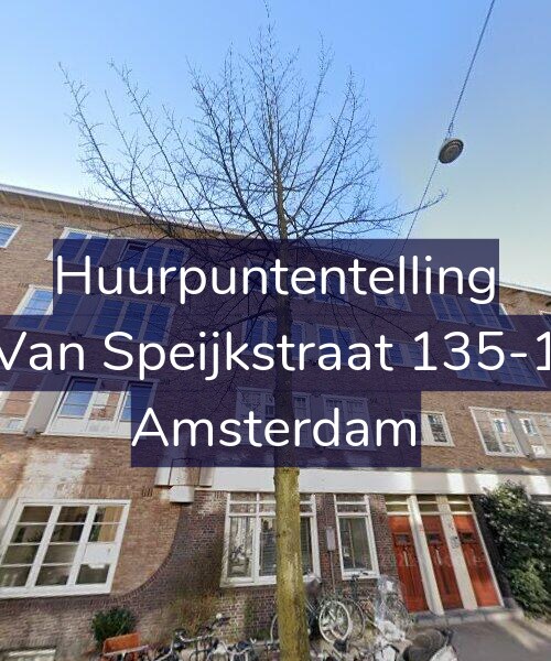 Foto gevel Huurpuntentelling voor Van Speijkstraat 135-1, Amsterdam