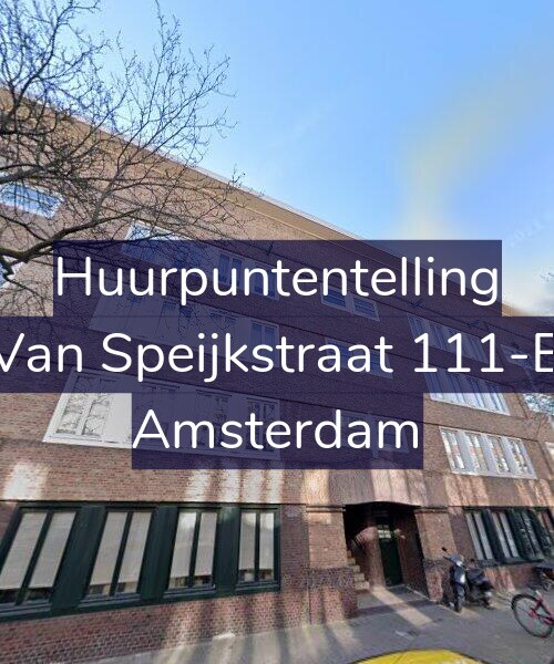 Foto gevel Huurpuntentelling voor Van Speijkstraat 111-B, Amsterdam