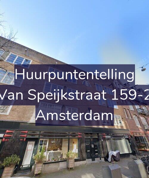 Foto gevel Huurpuntentelling voor Van Speijkstraat 159-2, Amsterdam