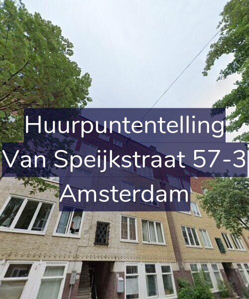 Foto gevel Huurpuntentelling voor Van Speijkstraat 57-3, Amsterdam