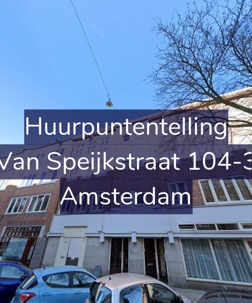 Foto gevel Huurpuntentelling voor Van Speijkstraat 104-3, Amsterdam