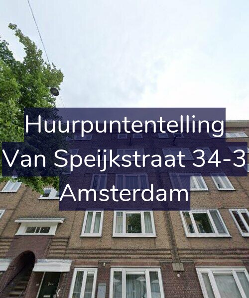 Foto gevel Huurpuntentelling voor Van Speijkstraat 34-3, Amsterdam