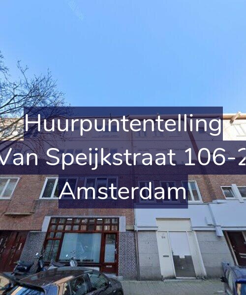 Foto gevel Huurpuntentelling voor Van Speijkstraat 106-2, Amsterdam