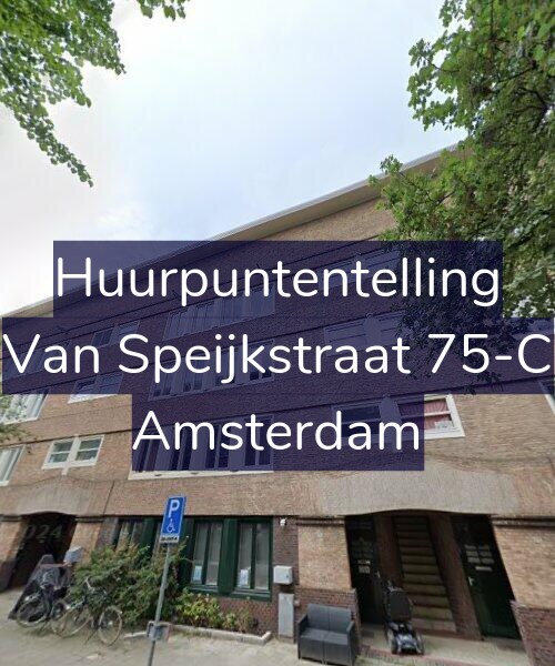 Foto gevel Huurpuntentelling voor Van Speijkstraat 75-C, Amsterdam