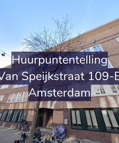 Foto gevel Huurpuntentelling voor Van Speijkstraat 109-B, Amsterdam