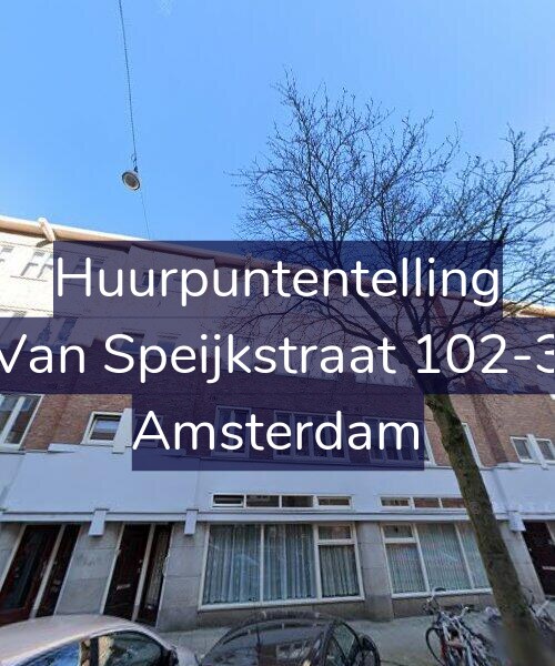 Foto gevel Huurpuntentelling voor Van Speijkstraat 102-3, Amsterdam