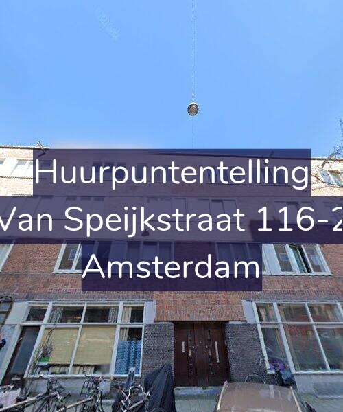 Foto gevel Huurpuntentelling voor Van Speijkstraat 116-2, Amsterdam