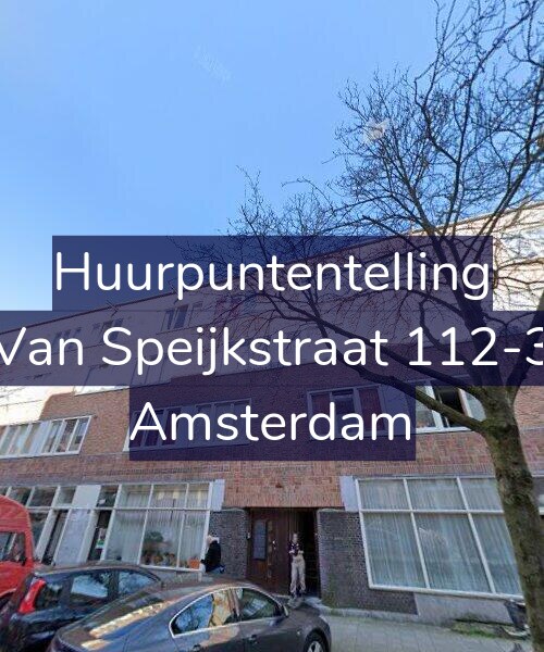 Foto gevel Huurpuntentelling voor Van Speijkstraat 112-3, Amsterdam