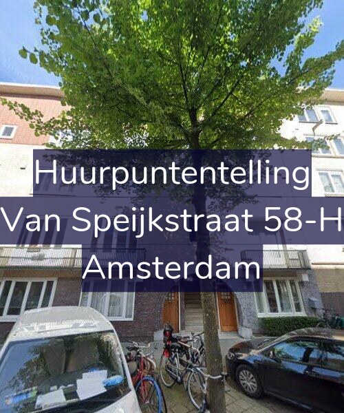 Foto gevel Huurpuntentelling voor Van Speijkstraat 58-H, Amsterdam
