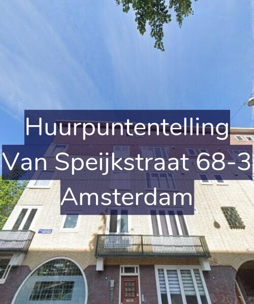 Foto gevel Huurpuntentelling voor Van Speijkstraat 68-3, Amsterdam