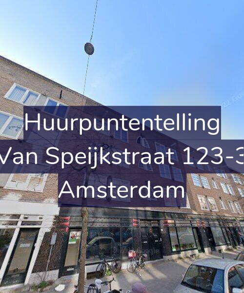Foto gevel Huurpuntentelling voor Van Speijkstraat 123-3, Amsterdam