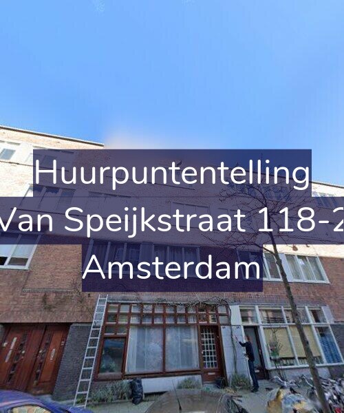 Foto gevel Huurpuntentelling voor Van Speijkstraat 118-2, Amsterdam