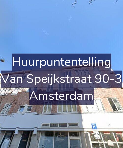 Foto gevel Huurpuntentelling voor Van Speijkstraat 90-3, Amsterdam