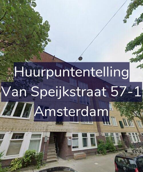 Foto gevel Huurpuntentelling voor Van Speijkstraat 57-1, Amsterdam