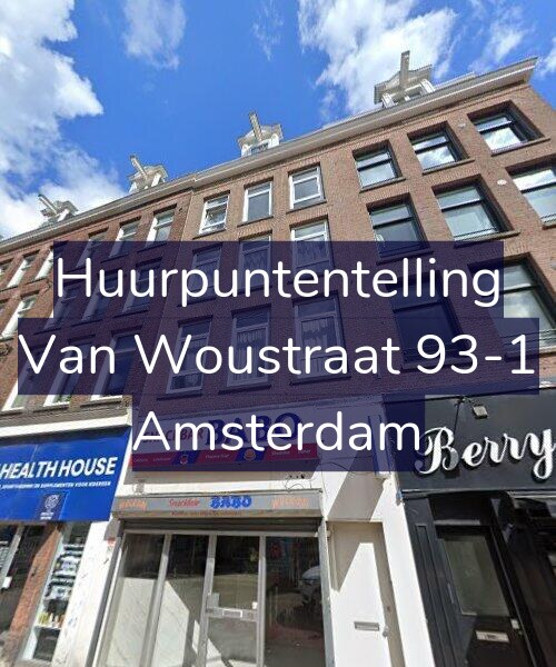 Foto gevel Huurpuntentelling voor Van Woustraat 93-1, Amsterdam