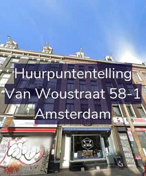 Foto gevel Huurpuntentelling voor Van Woustraat 58-1, Amsterdam