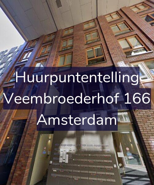 Foto gevel Huurpuntentelling voor Veembroederhof 166, Amsterdam