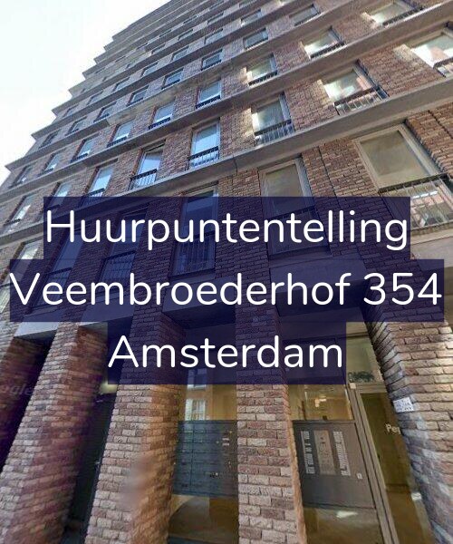 Foto gevel Huurpuntentelling voor Veembroederhof 354, Amsterdam