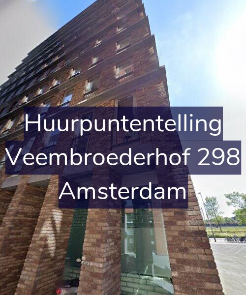 Foto gevel Huurpuntentelling voor Veembroederhof 298, Amsterdam