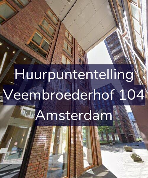 Foto gevel Huurpuntentelling voor Veembroederhof 104, Amsterdam