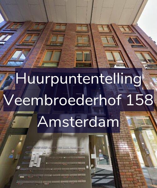 Foto gevel Huurpuntentelling voor Veembroederhof 158, Amsterdam