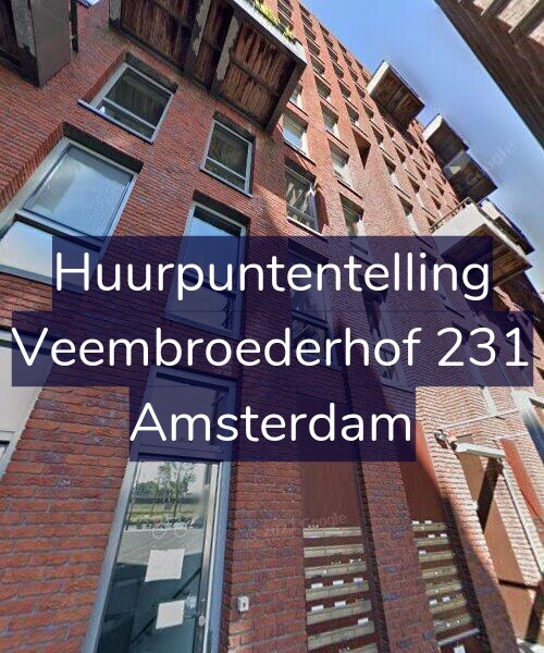 Foto gevel Huurpuntentelling voor Veembroederhof 231, Amsterdam
