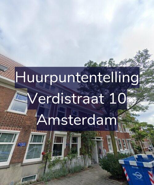 Foto gevel Huurpuntentelling voor Verdistraat 10, Amsterdam
