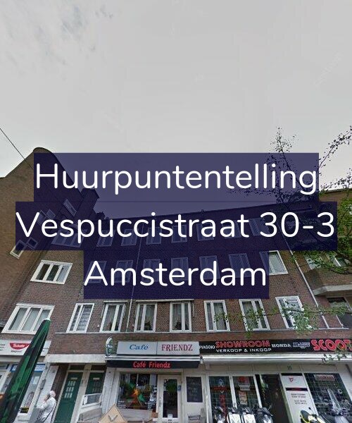 Foto gevel Huurpuntentelling voor Vespuccistraat 30-3, Amsterdam