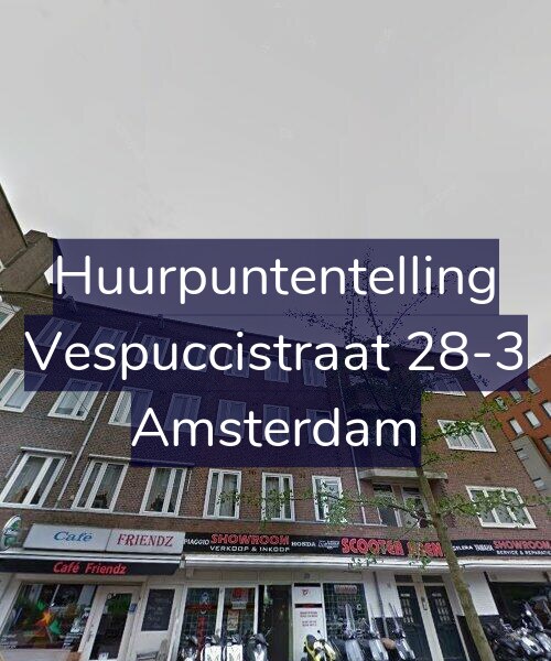 Foto gevel Huurpuntentelling voor Vespuccistraat 28-3, Amsterdam