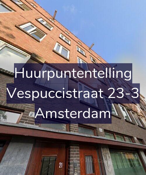 Foto gevel Huurpuntentelling voor Vespuccistraat 23-3, Amsterdam