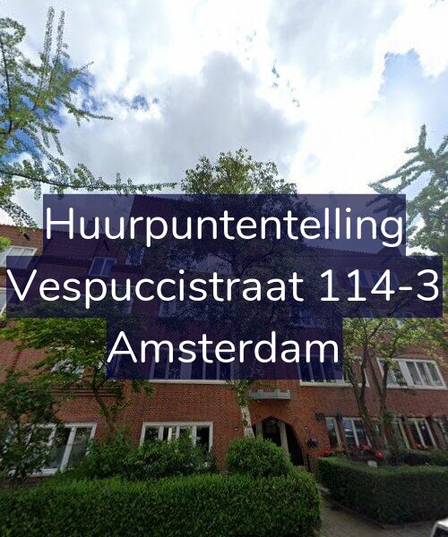 Foto gevel Huurpuntentelling voor Vespuccistraat 114-3, Amsterdam