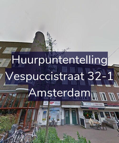 Foto gevel Huurpuntentelling voor Vespuccistraat 32-1, Amsterdam
