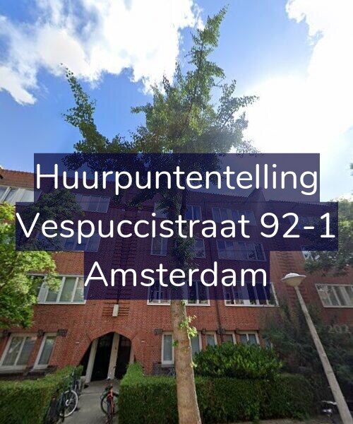 Foto gevel Huurpuntentelling voor Vespuccistraat 92-1, Amsterdam