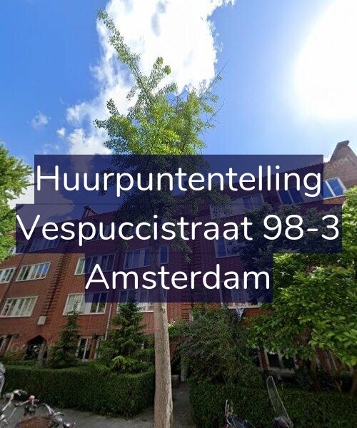 Foto gevel Huurpuntentelling voor Vespuccistraat 98-3, Amsterdam