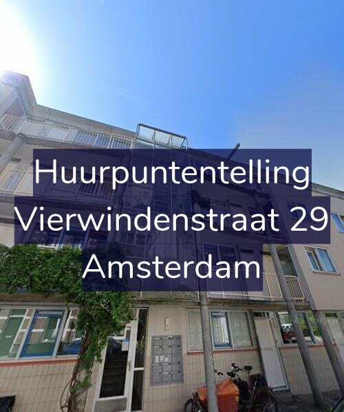 Foto gevel Huurpuntentelling voor Vierwindenstraat 29, Amsterdam
