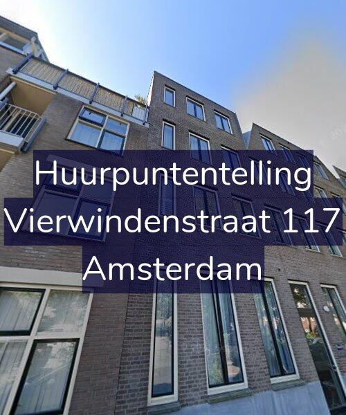 Foto gevel Huurpuntentelling voor Vierwindenstraat 117, Amsterdam