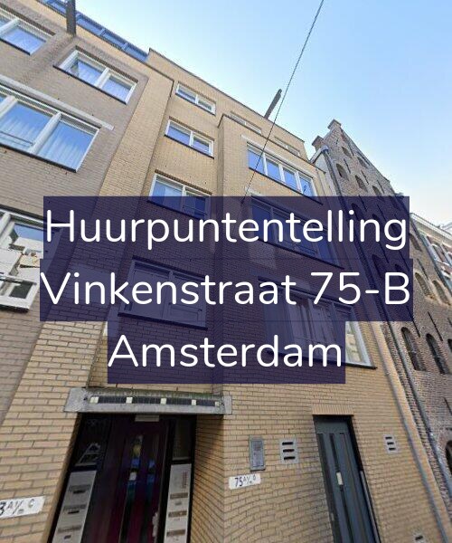 Foto gevel Huurpuntentelling voor Vinkenstraat 75-B, Amsterdam