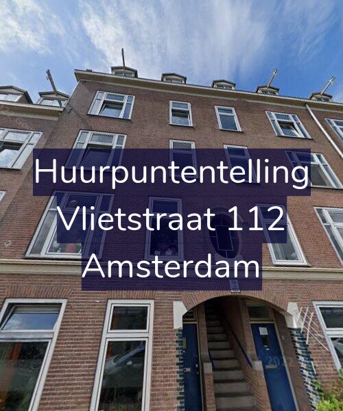 Foto gevel Huurpuntentelling voor Vlietstraat 112, Amsterdam