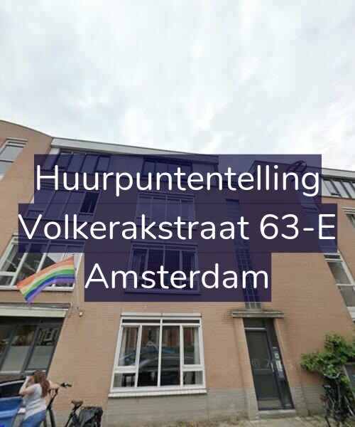 Foto gevel Huurpuntentelling voor Volkerakstraat 63-E, Amsterdam